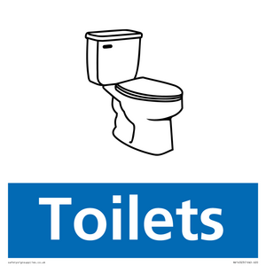 Toilets Illustrated Dementia Friendly Sign NHS Style Blue